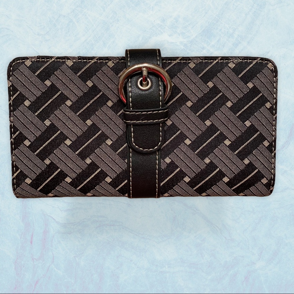 Women’s Wallet-Black Print Fabric